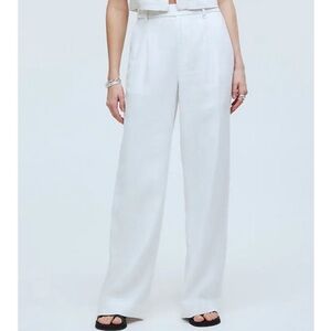 Madewell The Harlow Wide Leg Pant in 100% Linen